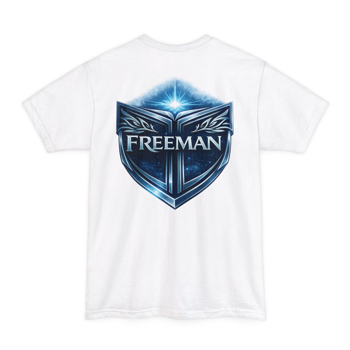 Freeman Shield T-Shirt — Bold Medieval Crest Graphic Tee