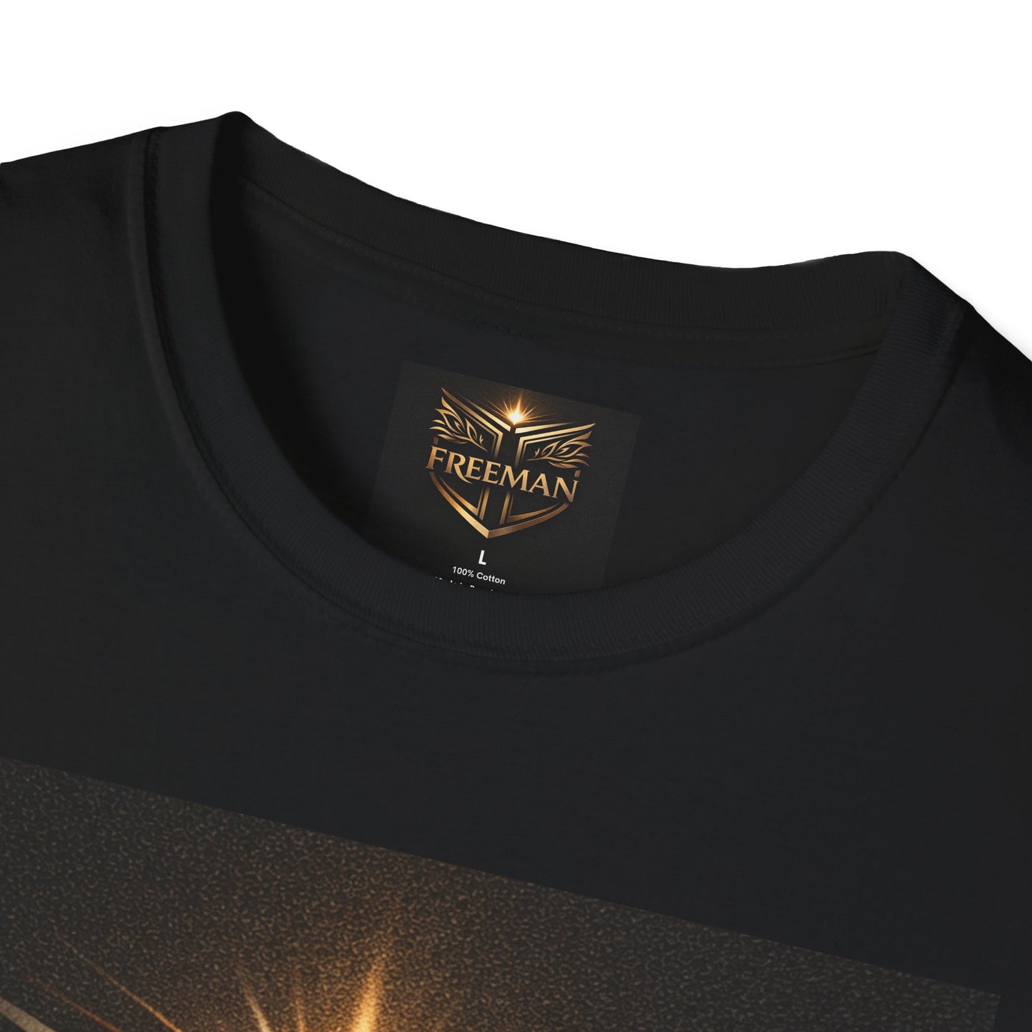 Freeman Crest T-Shirt — Gold Shield Logo Graphic Tee